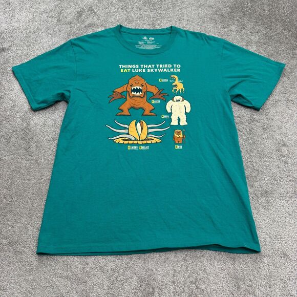 Disney Star Wars Things That Tried To Eat Luke Sky Walker T-Shirt Large Crew Tee - Picture 1 of 11